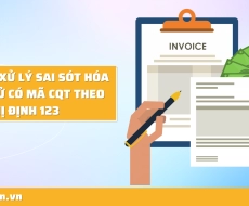 HƯỚNG DẪN XỬ LÝ SAI SÓT HÓA ĐƠN ĐIỆN TỬ CÓ MÃ CQT THEO NGHỊ ĐỊNH 123